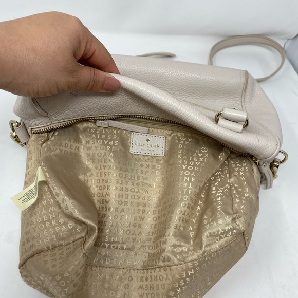 Kate Spade Grant Park Alida Shoulder Tote Wkru2640 In Moussfrost Taupe - Picture 4 of 16